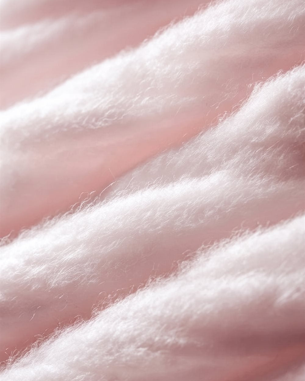 Macro of the soft continuous padding inside the curling rod